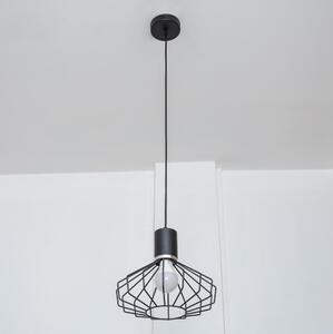 Полилей на кабел SOLANO 1xE27/15W/230V, черен/лъскав хром