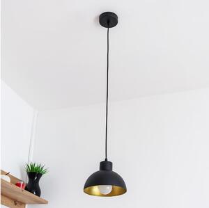 Полилей на кабел VESPER 1xE27/15W/230 Ø 18 см черно/златисто
