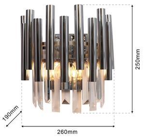 Кристален аплик MADISON 2xE14/40W/230V хром