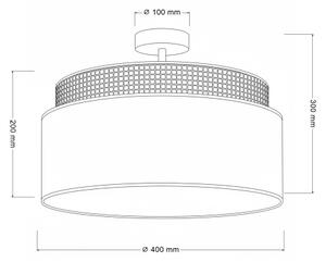 Brilagi - Плафонен полилей PADOVA 1xE27/60W/230V Ø 40 cm бежов