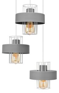 Пендел VOLTA 3xE27/15W/230V Ø 42 см сив