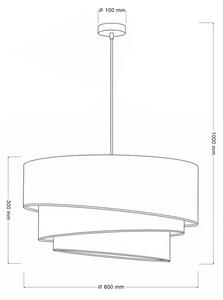 Brilagi - Подвесен полилей на кабел TRIO 3xE27/60W/230V диаметър 60 см кафяв/бежов/бял