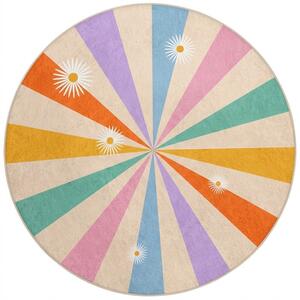 Детски килим подходящ за пране ø100 cm Rainbow Daisy – Mila Home