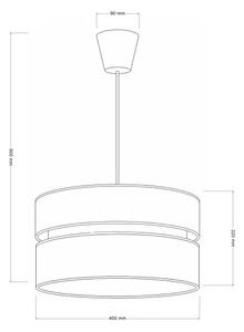 Brilagi - Полилей на кабел DUO-DUO 1xE27/60W/230V Ø 40 см бежово/златисто