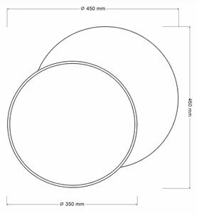Brilagi - Стенно осветително тяло CIRCLES 1xE27/60W/230V диаметър 45 см кремаво/кафяво