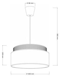 Brilagi - Полилей на кабел PADOVA, 1xE27/60W/230V, Ø 40 см, бежов