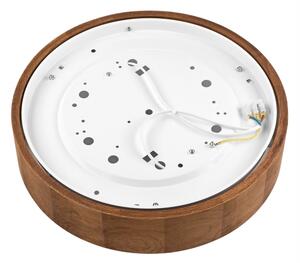 Brilagi - LED RGBW димируем таванен плафон CARVALHO 2xE27/9W/230V Wi‑Fi дъб Ø 37,5 см