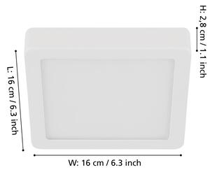Eglo 900589 - Димируемо LED таванно осветително тяло FUEVA LED/11W/230V бяло
