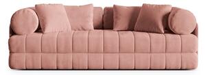 Розов кадифен сгъваем диван 206 cm Kemi – Cosmopolitan Design