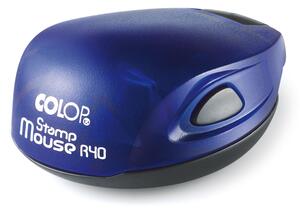 Colop Печат Stamp Mouse R 40, джобен, кръгъл, 40 mm, цвят индиго