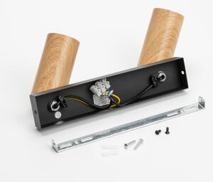 Brilagi - Спот SELE 2xGU10/30W/230V черен/дъбов декор