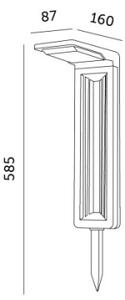 LED соларна лампа LED/0,2W/3,7V 6500K IP44 2200 mAh