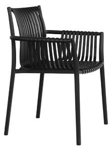 Scaun gradina Tulsa, Negru, 59.5x56.5x82.5 cm