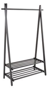 Черна стойка за дрехи от масивен бор 100x150x41 cm Cole – Jotex