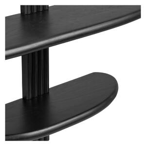 Raft de perete Aliano, Negru, 17.5x65x42.5 cm