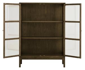 Dulap vitrina Zamora, Maro inchis, 90x40x126 cm