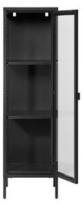 Dulap vitrina Brisbane, Negru, 35x40x140 cm