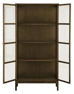 Dulap vitrina Zamora, Maro inchis, 90x40x180 cm