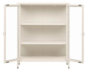 Dulap vitrina Brisbane, Alb pal, 40x80x101 cm