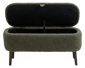 Banca cu spatiu de depozitare Harlow, Verde, 37x95x45 cm