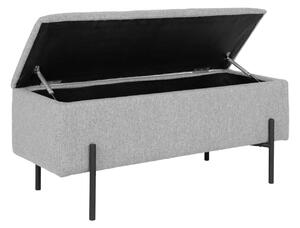 Banca cu spatiu de depozitare Watford, Gri deschis, 36.5x95x43 cm