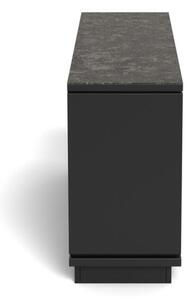 Bufet Tribeca, Negru, 75x160x40 cm