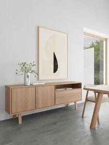 Bufet Lamberth, Stejar deschis, 75x200x40 cm