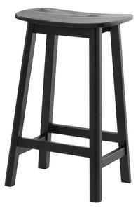 Черен бар стол от масивен ясен (височина на седалката 65 cm) Selene – Jotex