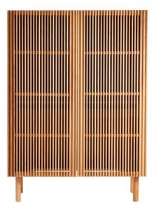 Шкафче от декор от ясен с отвор за кабели в естествен цвят 100x140x45 cm Sion – Jotex