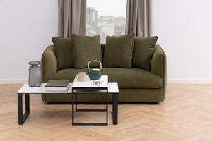 Set 2 piese Masute de cafea Katrine, Alb, 45x115x69 cm