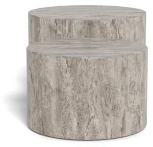 Set 2 piese Masute de cafea Dice, Gri, 40x58x58 cm