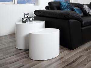 Set 2 piese Masute de cafea Mice V1, Alb, 40x33x48 cm