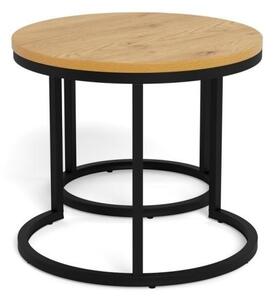 Set 2 piese Masute de cafea Spiro, Natural, 40x45x45 cm