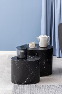 Set 2 piese Masute de cafea Mice, Negru, 40x33x48 cm