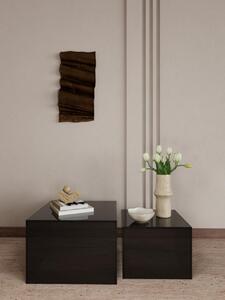Set 2 piese Masute de cafea Dice, Gri, 35x50x50 cm