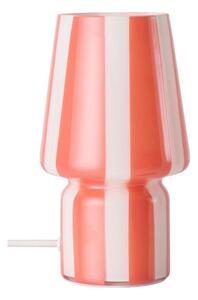 Червена/бяла стъклена настолна лампа (височина 21,5 cm) Carlo – Ellos Home