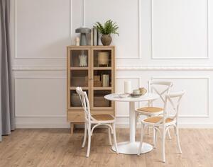 Dulap cu vitrina Aston, Alb, 144.8x80x40 cm