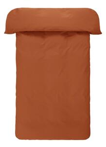 Теракотено единично спално бельо от органичен памук 140x200 cm Zack – Jotex