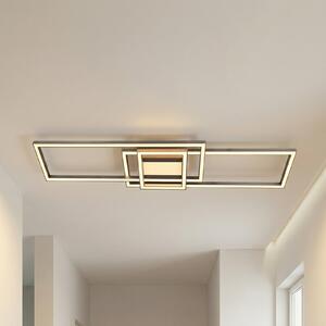 Lindby LED плафон Mairin, CCT, дистанционно управление, димируем, Затъмняване, Сив, Дневна/трапезария, Алуминий, Модерен