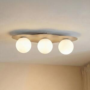TK Lighting Таванска лампа Cloud, бежова, 3-пламъчна, стъкло, дължина 51 cm, G9, Затъмняване, Бежов, Детска стая, Стъкло