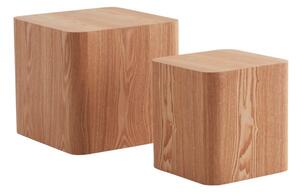 Странични масички в комплект 2 бр. от декор от ясен 40x40 cm Cubo – Jotex