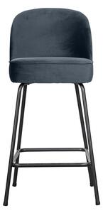 Син кадифен бар стол (височина на седалката 64 cm) Vogue – WOOOD
