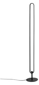 Матово черно метална LED затъмняваща се подова лампа (височина 130 cm) Loop – Ellos Home