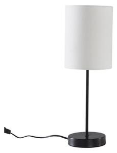 Бяла/черна текстилна настолна лампа (височина 45 cm) Seth – Jotex