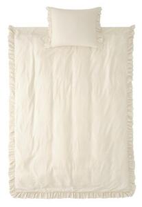 Кремаво единично спално бельо от памучен сатен 150x210 cm Gloria – Ellos Home