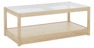 Масичка за кафе със стъклен плот в естествен цвят 60x120 cm Class – Ellos Home