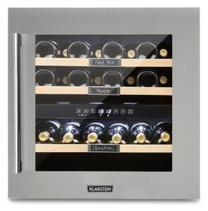 Klarstein Vinsider 36, охладител за вино, 2 охлаждащи зони, 5-22°C, 94л, неръждаема стомана