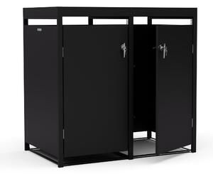 Blumfeldt BinSafe, контейнер за отпадъци, 2 кофи за отпадъци, 240 л, заключващо се, поцинкована стомана, устойчива на атмосферни влияния