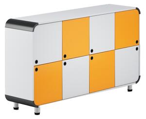 Шкаф RFG Dale (DL21/D123/D114), 8x рафтове, ПДЧ, меламиново покритие, сив