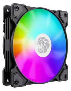 Вентилатор 120mm, Gamemax FN12A-S5, 4-pin, 1600rpm, черен, 1 бр., ARGB подсветка